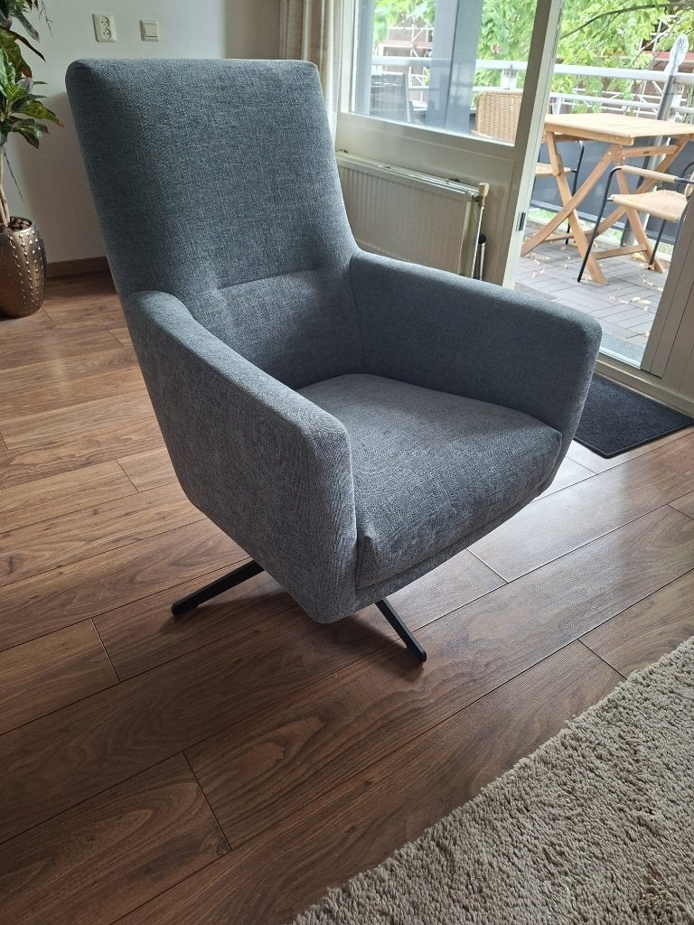 Draaifauteuil, Ophalen, 75 tot 100 cm, Zo goed als nieuw, Stof