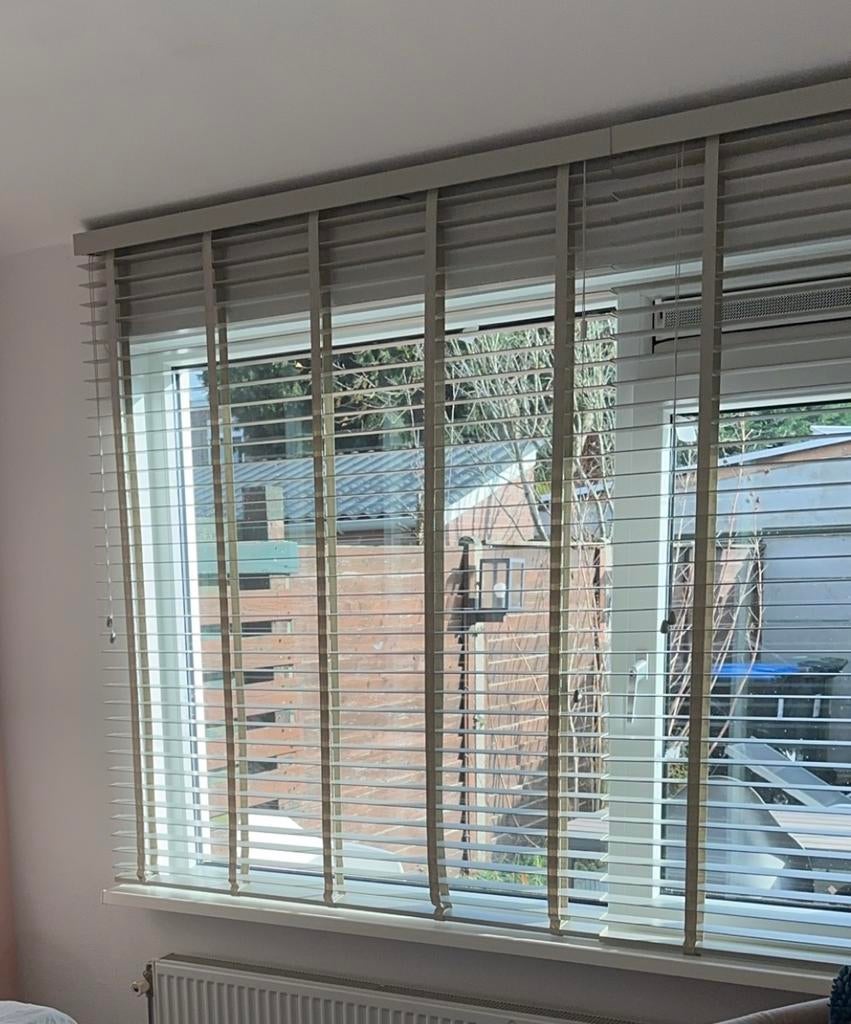 Beige jaloezieën voor 2 ramen (breed + smal), Ophalen of Verzenden, Gebruikt, Beige