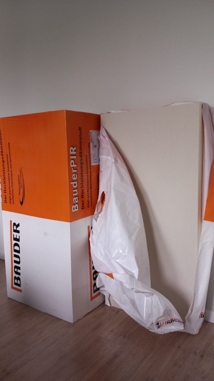 4x PIR 14cm/140mm (120cm x 60cm) met schroeven + drukplaat, Ophalen, Nieuw