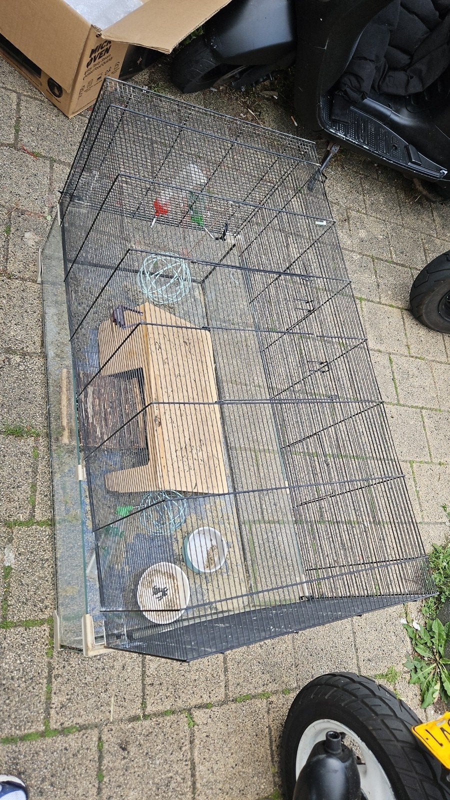 2x konijnen kooi 1x hamster kooi, Ophalen, Kooi, Gebruikt, 60 tot 90 cm