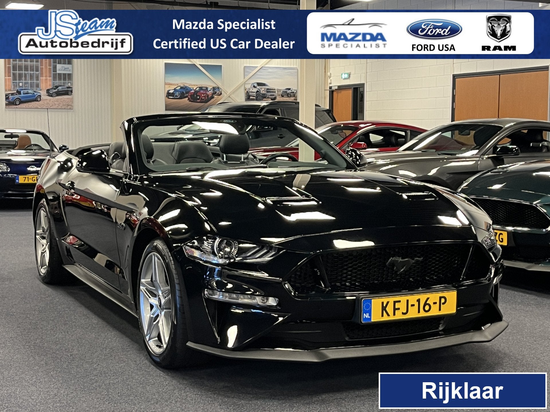 Ford Mustang Convertible 5.0i V8 GT Premium 450PK Automaat P, Auto's, Ford, Automaat, 12 maanden, Achterwielaandrijving, Gebruikt