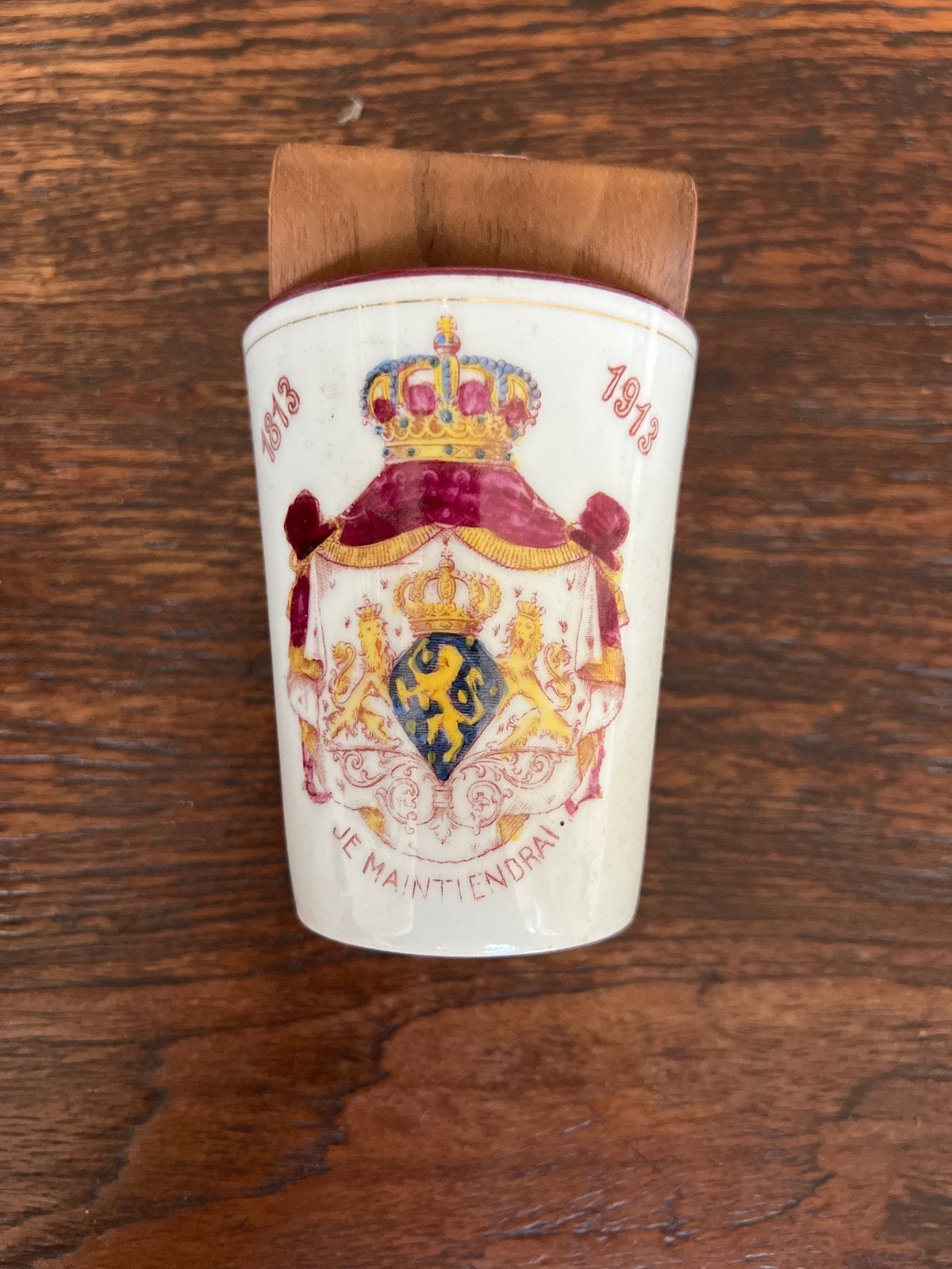 Antieke Nederlandse Beker 1813-1913 met Wapen, Ophalen of Verzenden