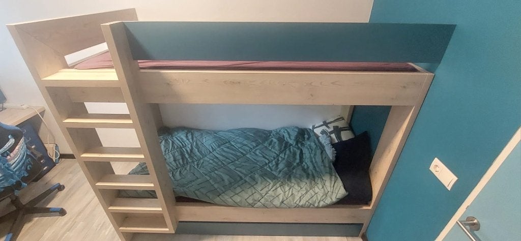 Stapelbed, Ophalen, Gebruikt, 90 cm, 160 tot 180 cm