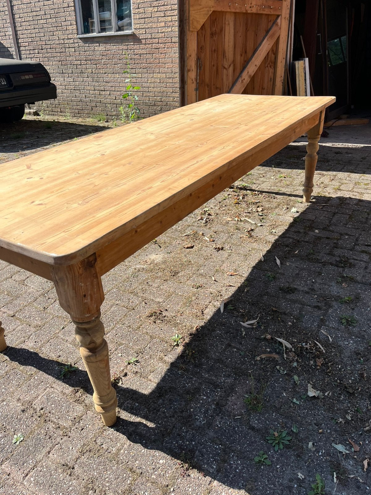 Mooie boeren lange grene eettafel, Ophalen