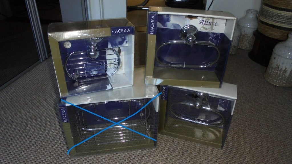 nieuw rvs HACEKA ALLURE handdoeken rekken & zeepbakje, Ophalen, Nieuw, Handdoek