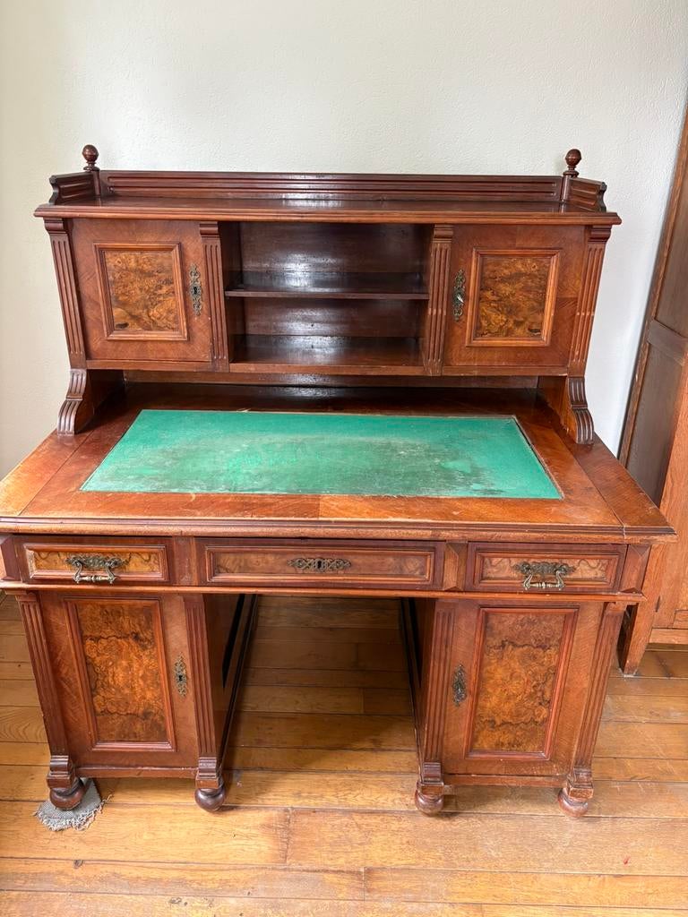 Antieke mahoniehouten bureau, Ophalen, Gebruikt, Biedermeier