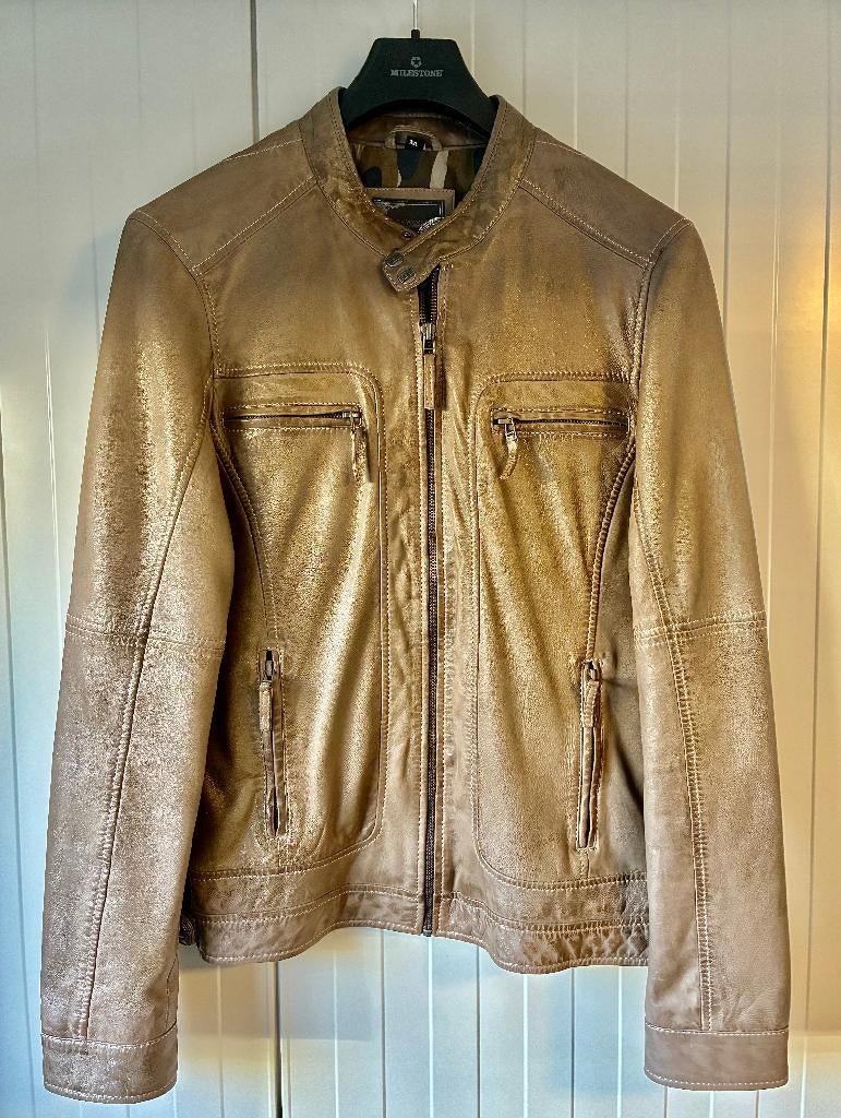 Stoer leren jack (Oakwood), Oakwood, Beige, Overige maten, Ophalen of Verzenden