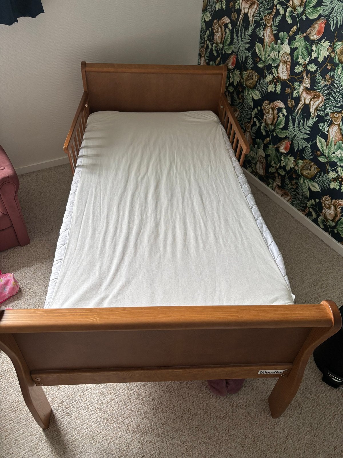 Woodies Peuterbed - Stevig en Comfortabel, Ophalen, Gebruikt, 70 tot 85 cm, Lattenbodem