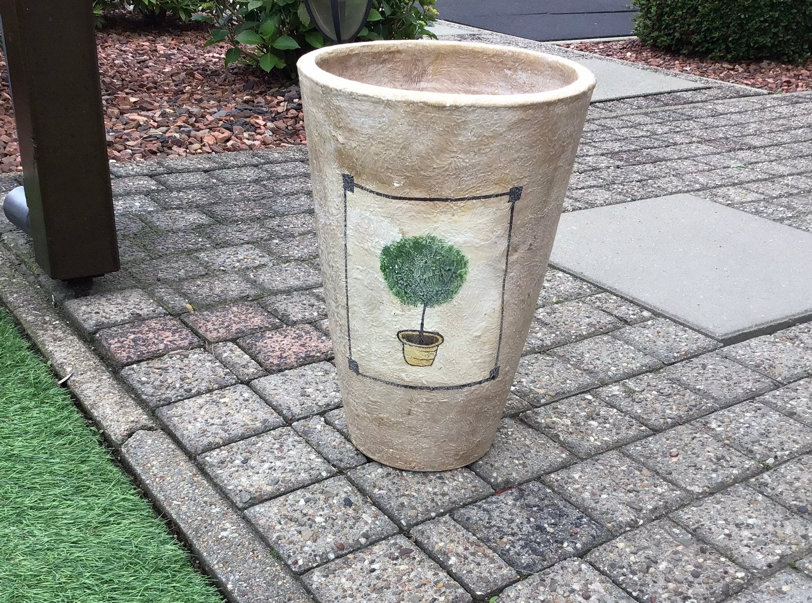 Te koop bloempot, Ophalen, Rond, Zo goed als nieuw, Aardewerk