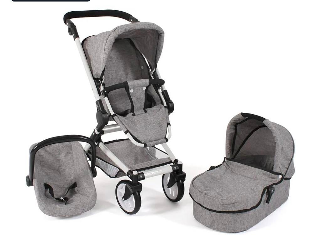 Poppenwagen 3 in 1, nieuw in doos, Ophalen of Verzenden, Nieuw, Overige merken, Verstelbare duwstang