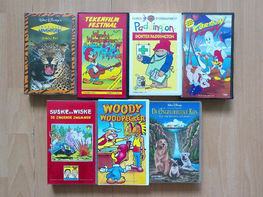 7 verschillende videobanden voor kinderen video band VHS, Cd's en Dvd's, VHS | Kinderen en Jeugd, Alle leeftijden, Overige typen