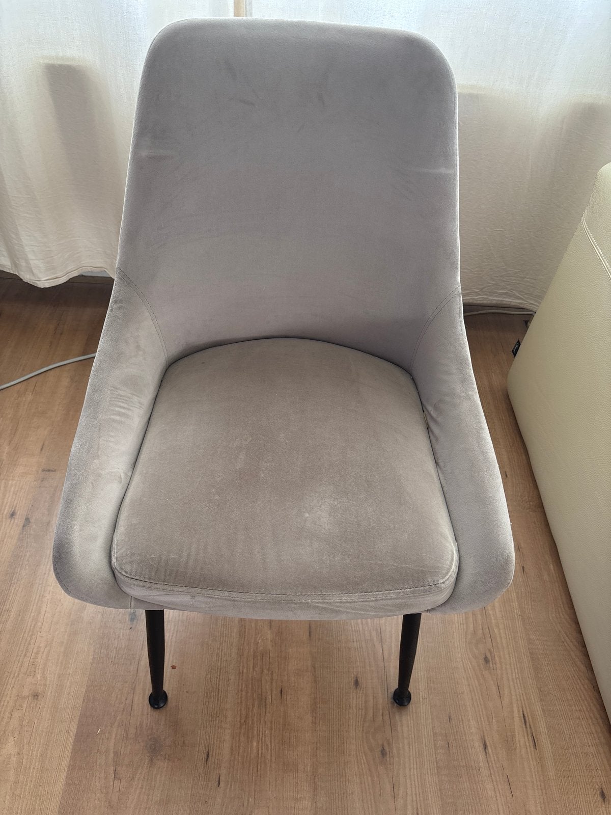 Set van 6 eetkamerstoelen - beige, Huis en Inrichting, Ophalen, Gebruikt, Vijf, Zes of meer stoelen, Stof