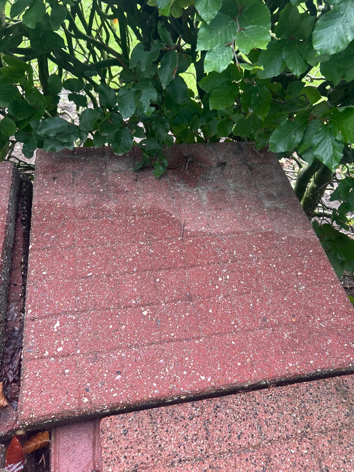 Gebruikte terrastegels grootformaat, rood/grijs,, Tuin en Terras, Tegels en Klinkers, Ophalen, Gebruikt, 10 m² of meer, Beton