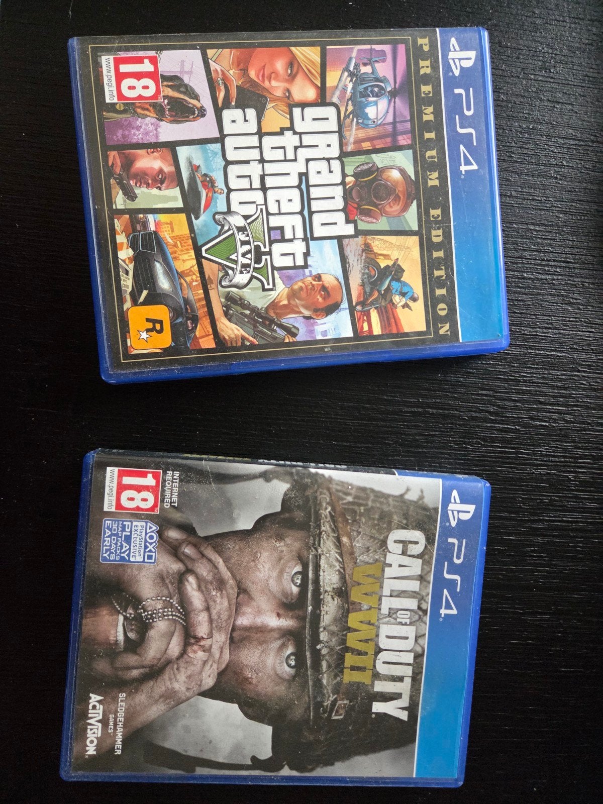 Grand Theft Auto V Premium Edition & Call of Duty WWII PS4, Avontuur en Actie, Online, Vanaf 18 jaar, Ophalen of Verzenden