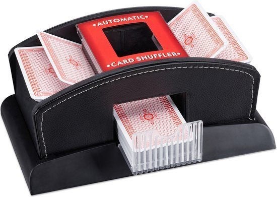 kaartenschudder - 2 decks - werkt op batterijen - zwart, Hobby en Vrije tijd, Nieuw, Ophalen of Verzenden, Babijhandel@gmail.com