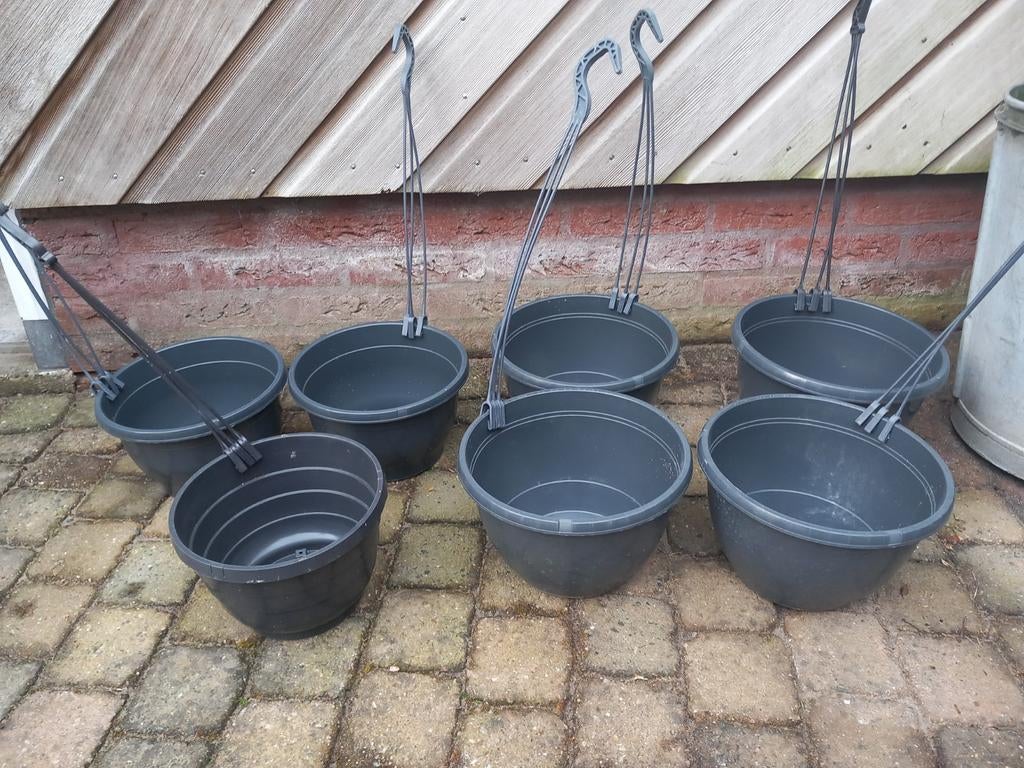 Hangmand zomerbloeiers, bloempotten, bloemenmand, Tuin en Terras, Bloembakken en Plantenbakken, Ophalen, Kunststof, Minder dan 30 cm