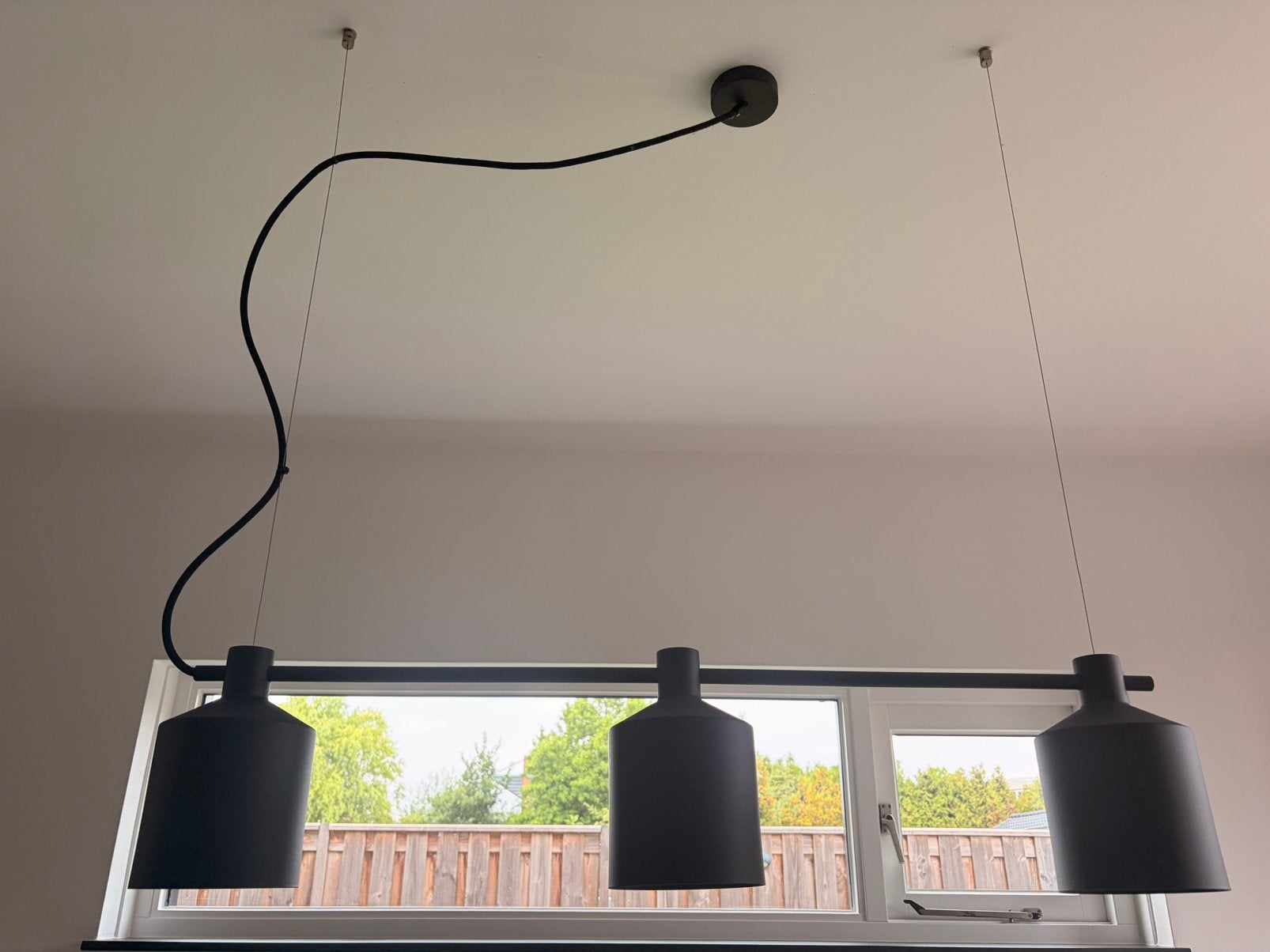 Design hanglamp Zero Silo Trio - Zwart - 105 cm, Ophalen, Overige fittingen, Zo goed als nieuw, Metaal