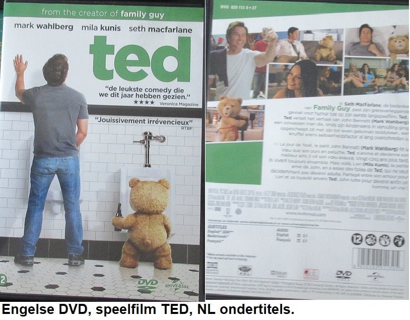 DVD, leuke komedie, TED, de pratende teddybeer, Alle leeftijden, Ophalen of Verzenden, Zo goed als nieuw