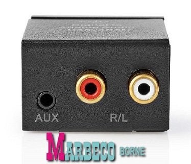 Digitale Audioconverter, RCA-Digi-TosLink, Out 2x RCA,1 jack, Nedis, Nieuw, Info@marbeco.nl, Ophalen of Verzenden