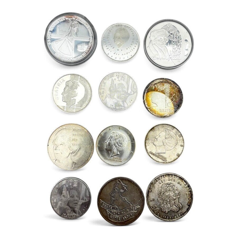 Hollands zilveren munten 12x, Postzegels en Munten, Vóór koninkrijk, Zilver, Ophalen of Verzenden, Losse munt