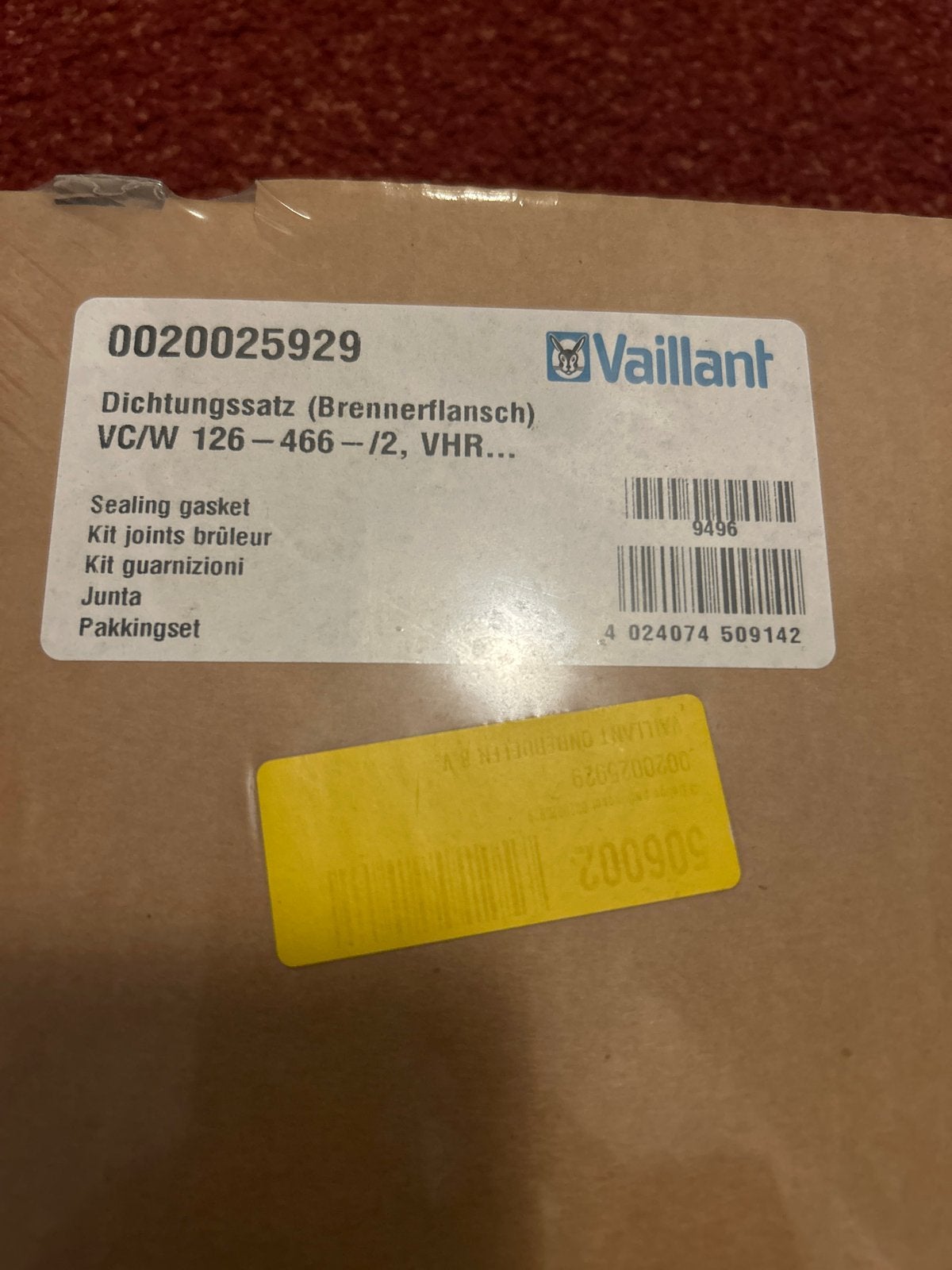 Vaillant Dichtingsset en Knoppen (nieuw) HR solide cv ketel, Ophalen of Verzenden, Nieuw, Overige typen