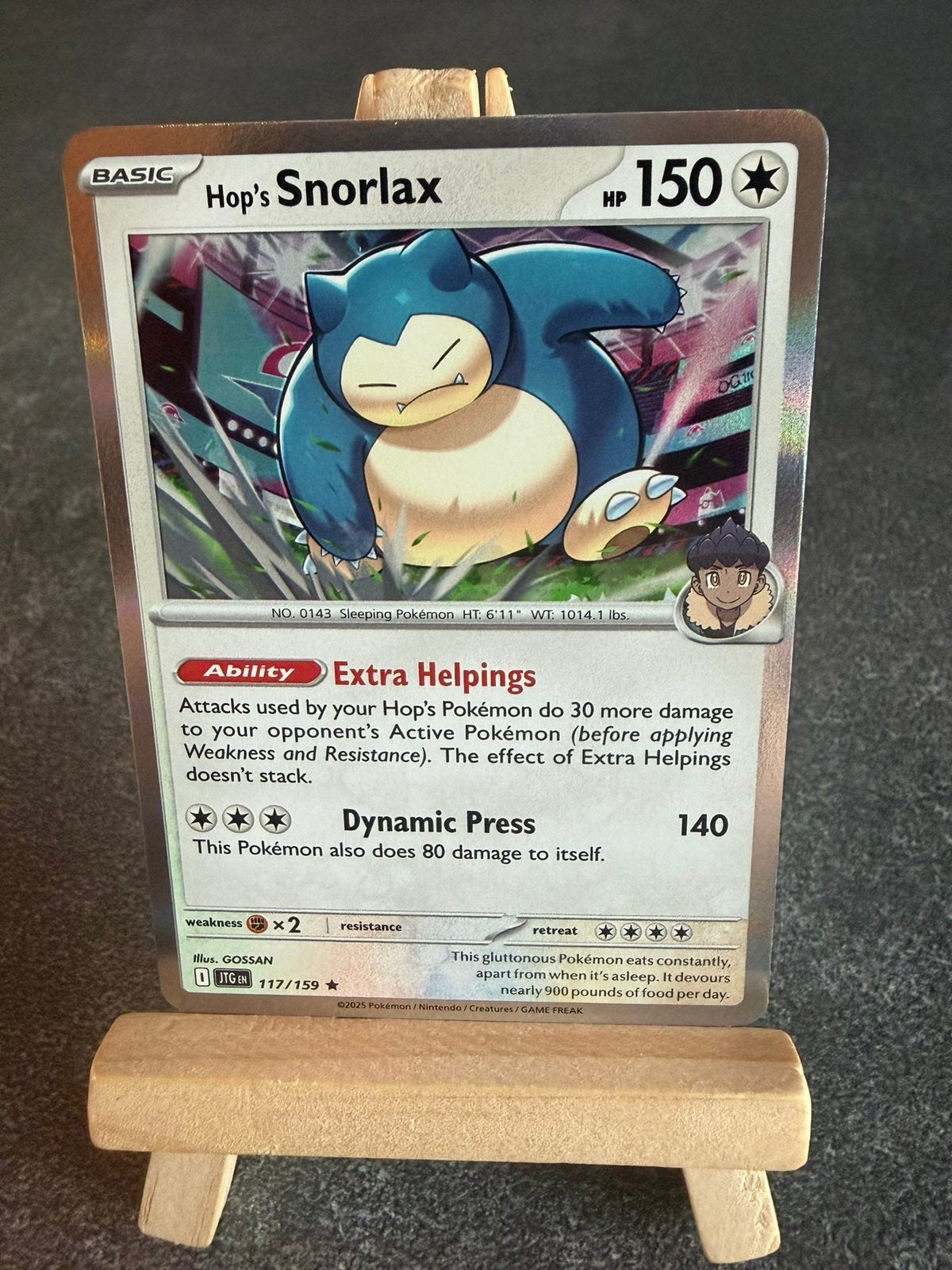 Snorlax Holo 117/159 Pokémon Journey Together, Ophalen of Verzenden, Zo goed als nieuw