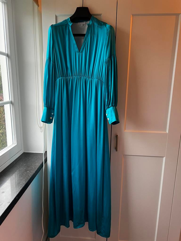 Sage and Ivy zijden maxi jurk maat M, Verzenden, Zo goed als nieuw, Maat 38/40 (M), Blauw