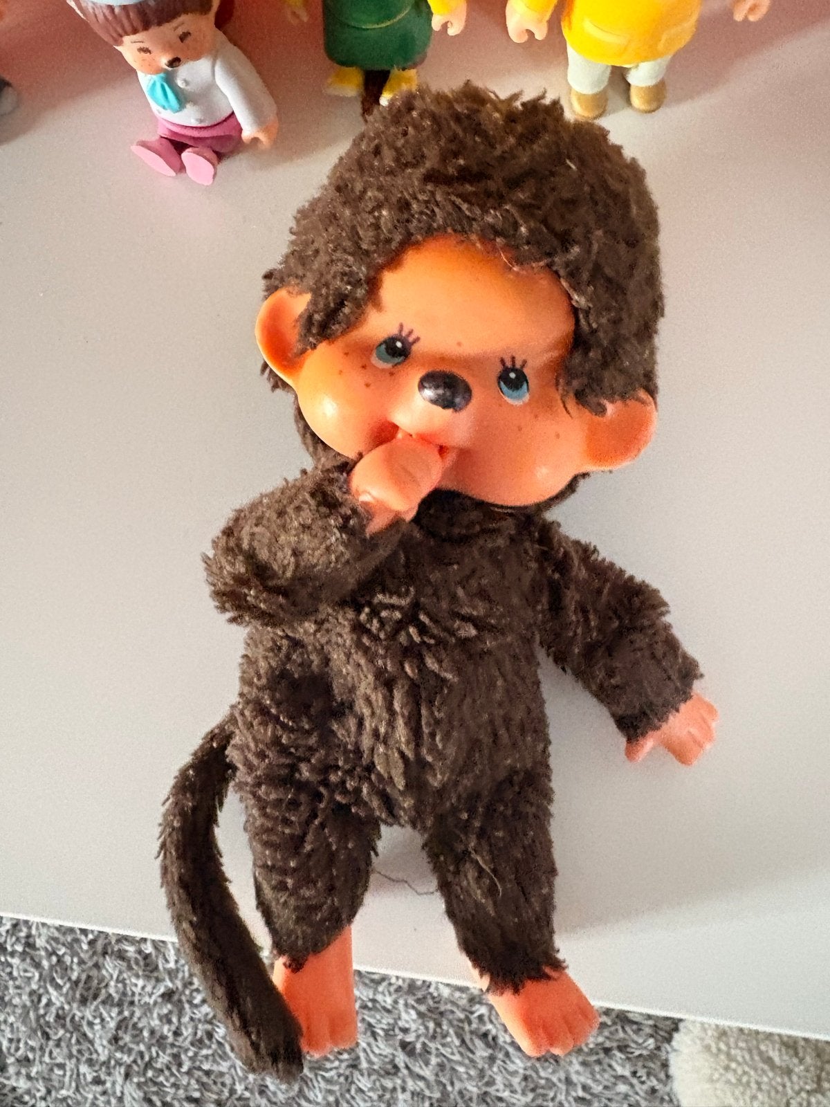 Vintage Monchhichi knuffel aapje 1974, Gebruikt, Overige merken, Overige karakters, Ophalen of Verzenden