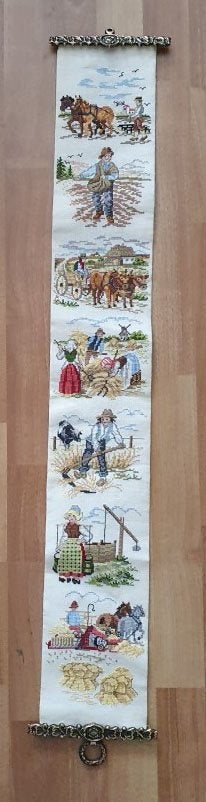 Vintage wandhanger agrarisch tafereel schellekoord, Huis en Inrichting, Ophalen of Verzenden