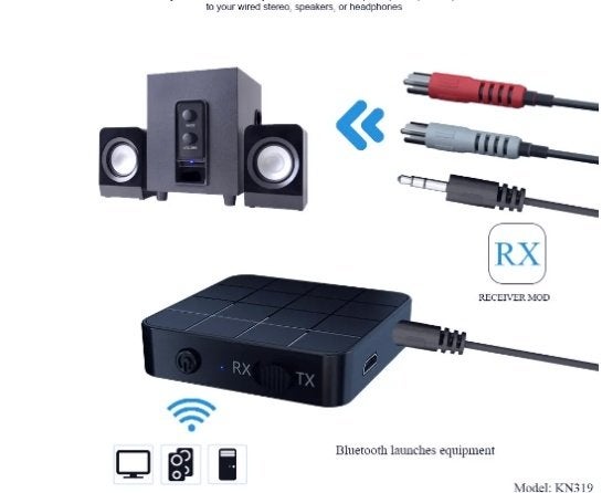 Bluetooth 5.0 Audio transmitter en receiver, Audio, Tv en Foto, Ophalen of Verzenden, Nieuw, Minder dan 2 meter, Overige kabels
