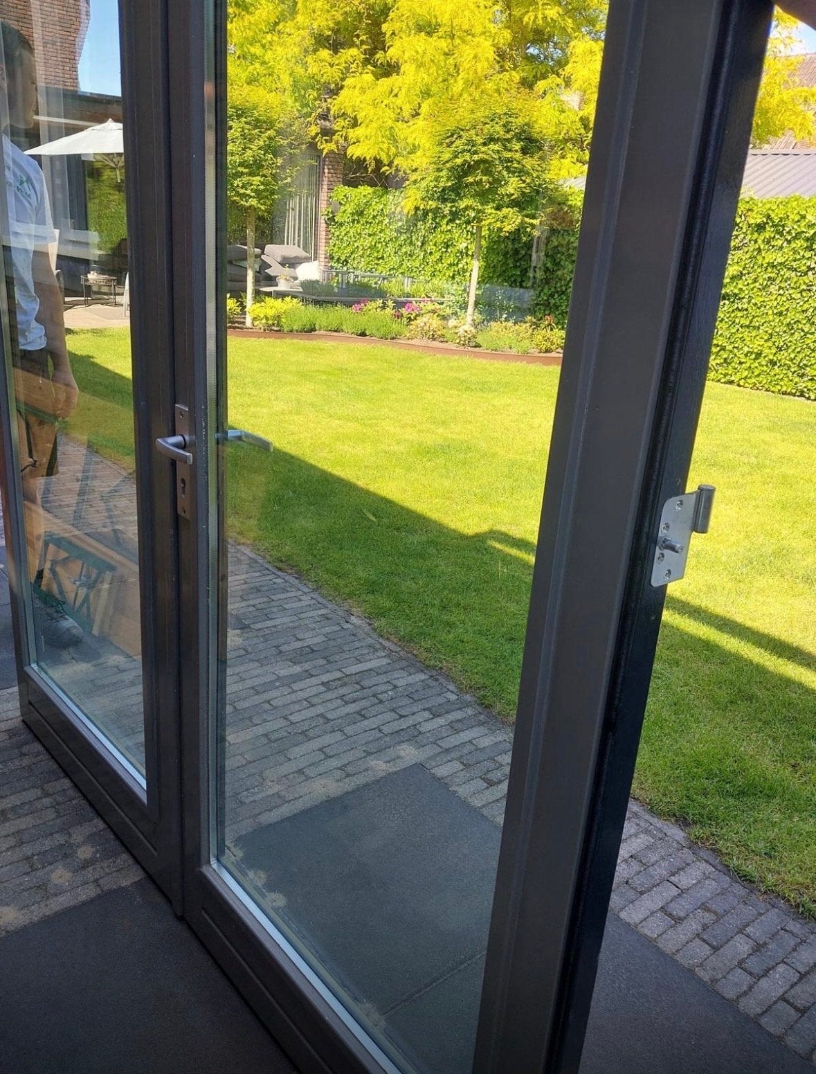 Extra hoge dubbele deur met HR++ glas (2.93m), Ophalen, Gebruikt, 120 cm of meer, 215 cm of meer