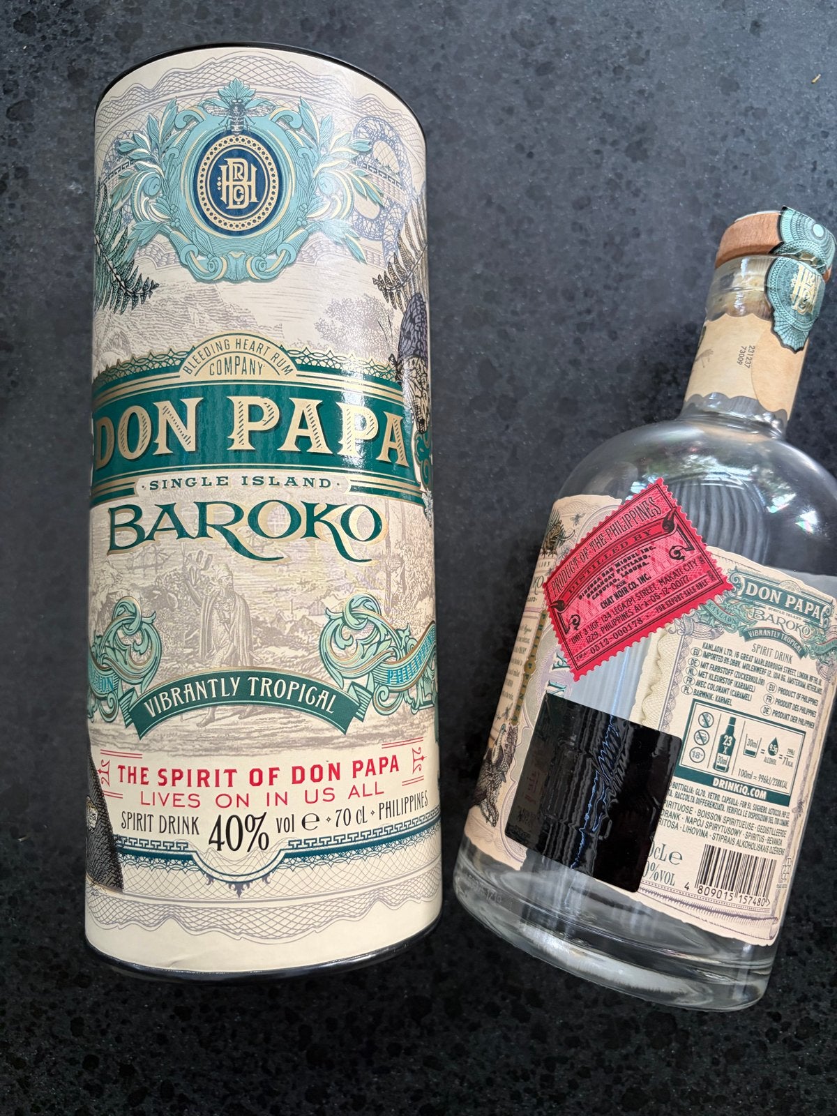 Lege rumfles, Don Papa met bewaarblik, Ophalen of Verzenden