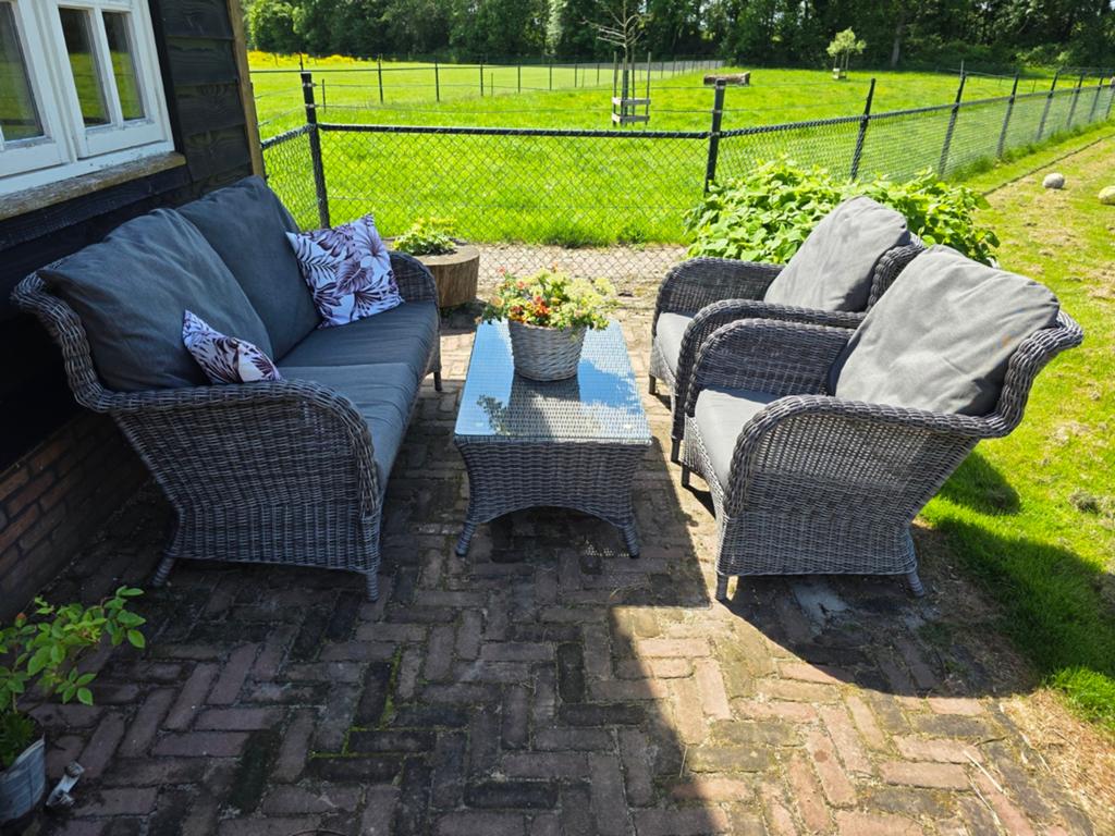 Hele mooie 4 Seasons Outdoor 4SO loungeset izgst, Ophalen, Zo goed als nieuw, Wicker, Bank