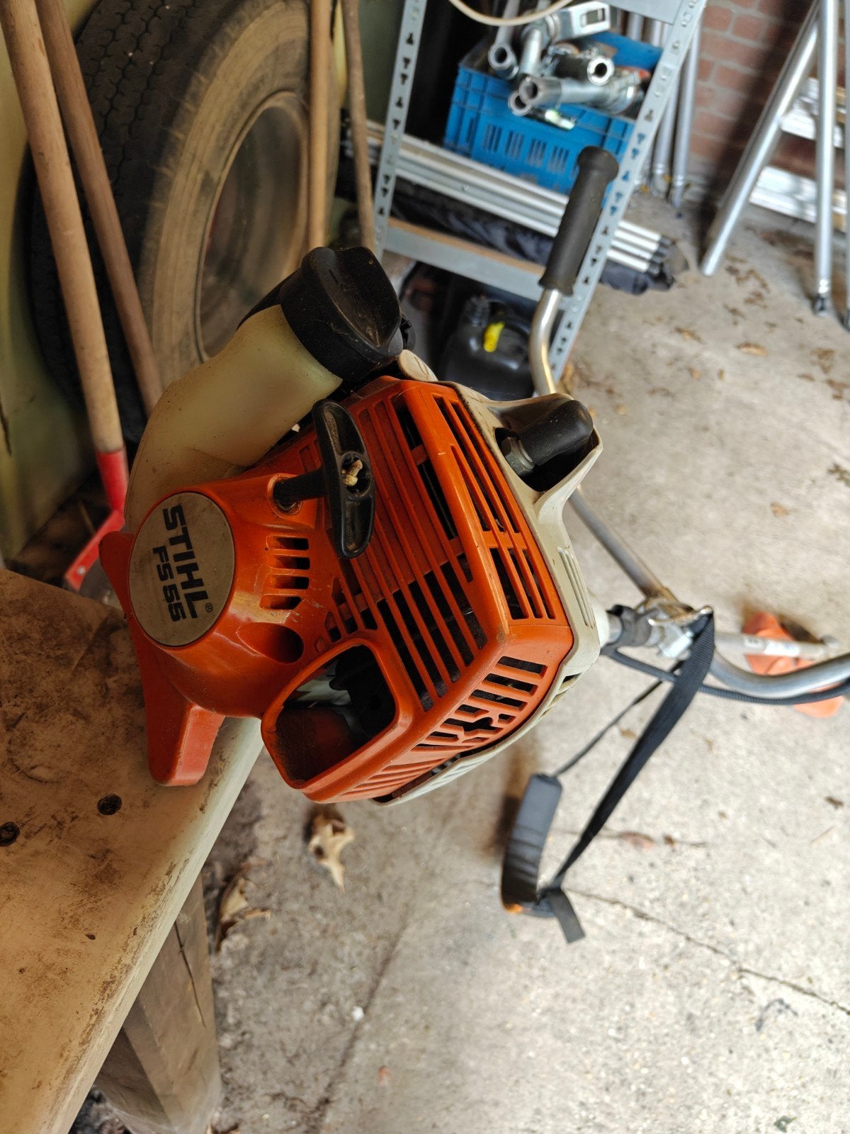 Stihl FS 55 Benzine Bosmaaier - Gebruikt, Tuin en Terras, Ophalen, Gebruikt, Benzine-grasmaaier, Stihl