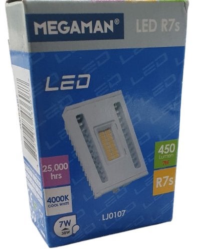 MEGAMAN LJ0107 LED R7s 7 W – 4000 K Cool White , Led-lamp, Nieuw, Overige fittingen, Ophalen of Verzenden