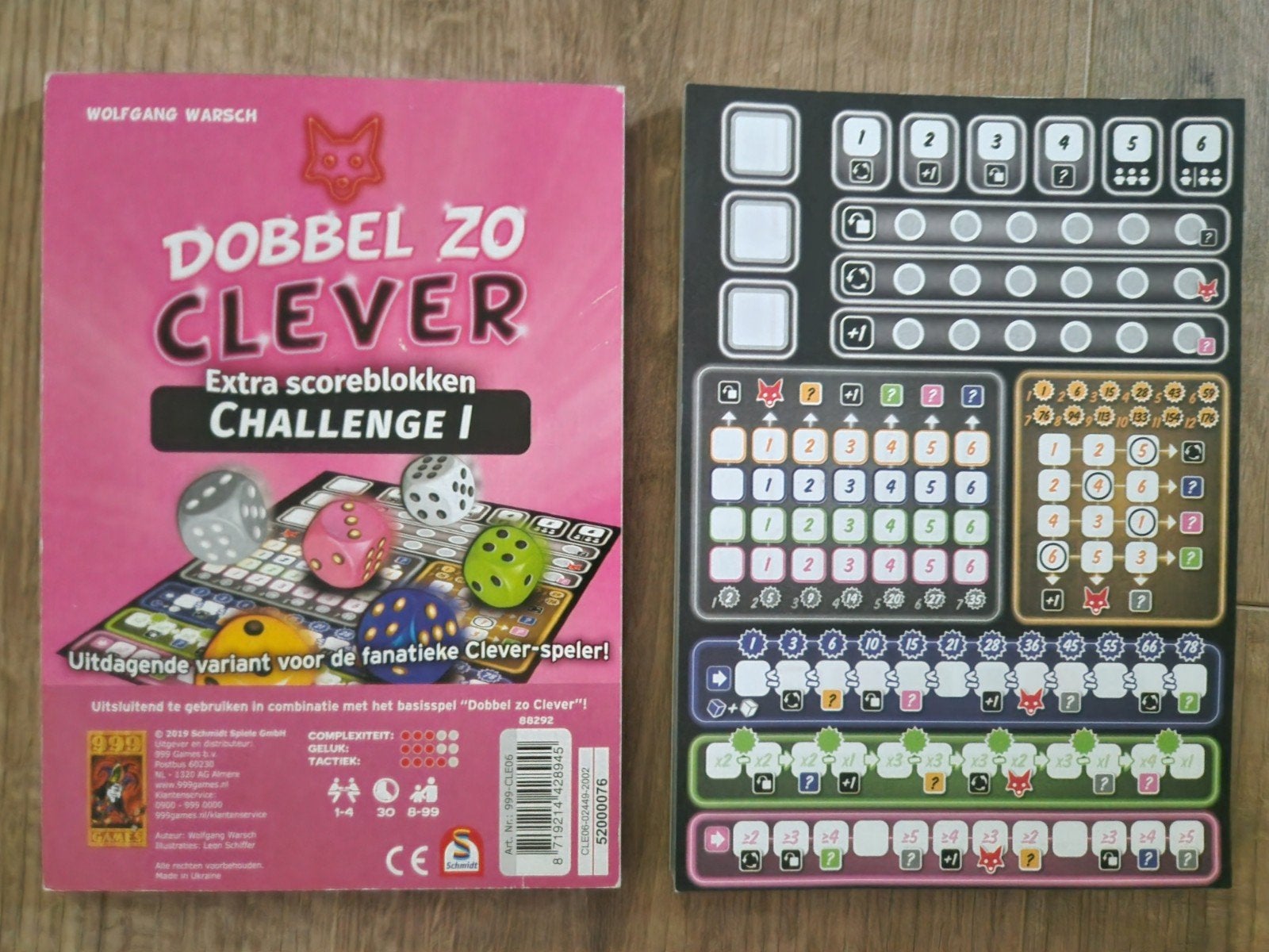 scoreblok Dobbel zo clever challenge blokken, Ophalen of Verzenden, Nieuw, 999 Games