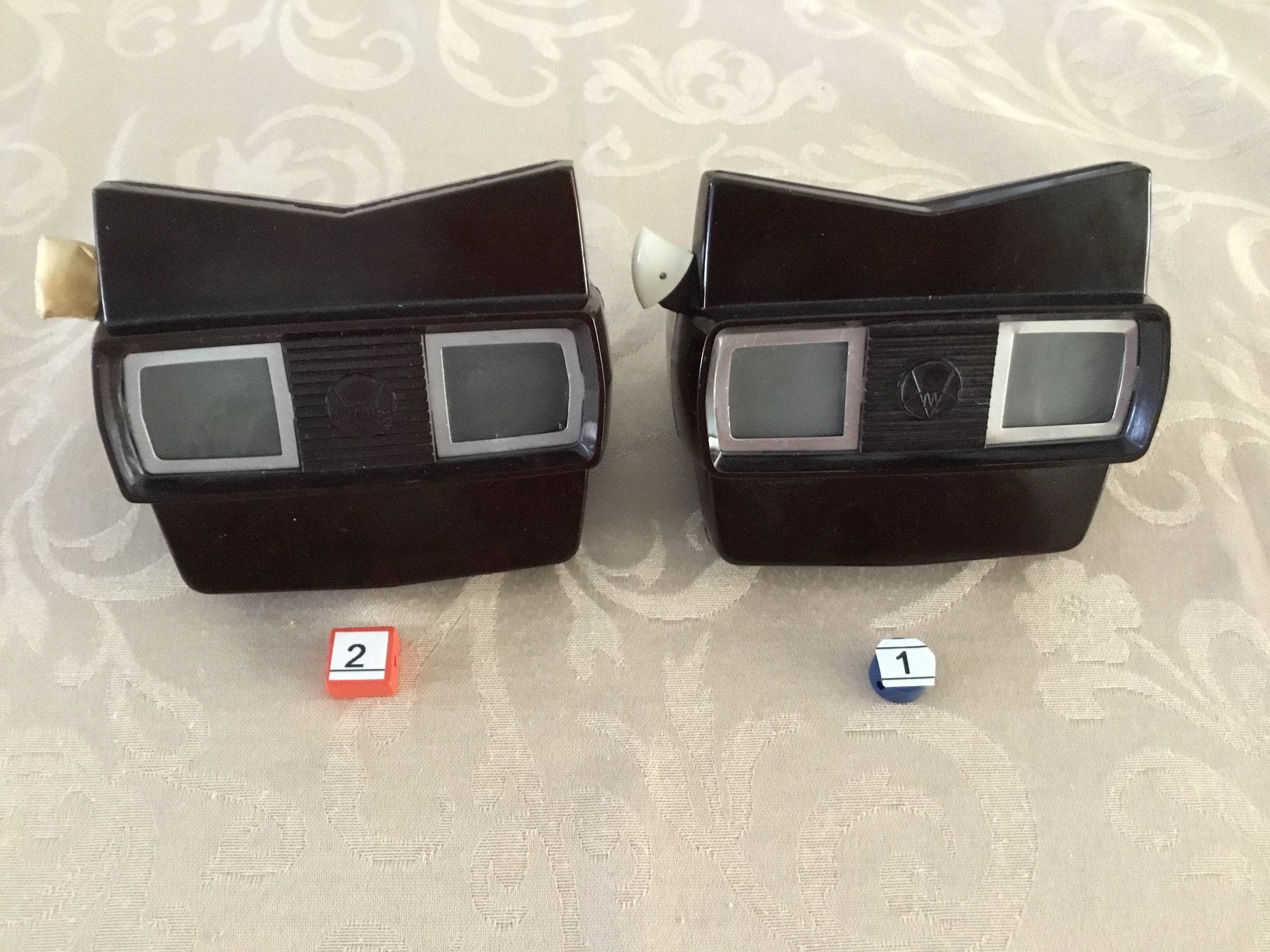 Vintage viewmasters, 2 stuks , bakeliet, type D circa 1955, Ophalen of Verzenden
