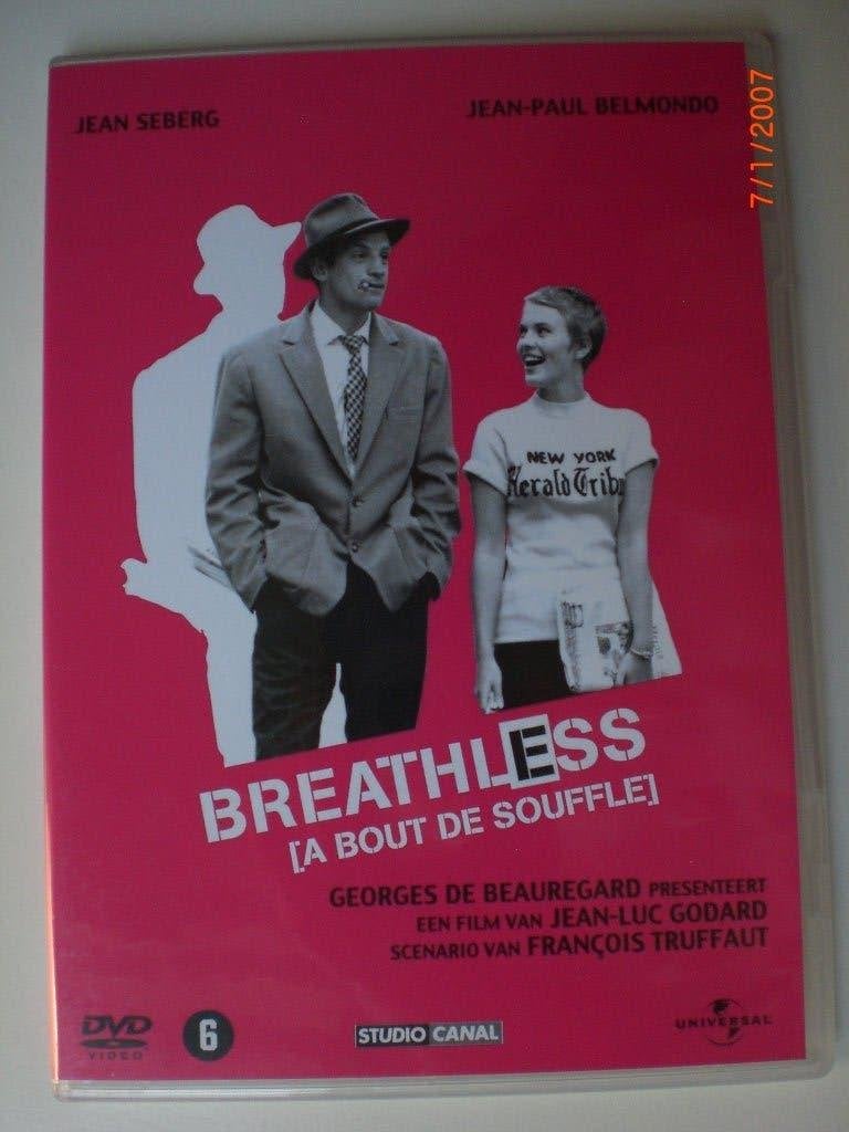 dvd A Bout de souffle ( Breathless ) Jean Seberg Jean-Paul B, Nederlands, Ophalen of Verzenden, Zo goed als nieuw, Actie en Avontuur