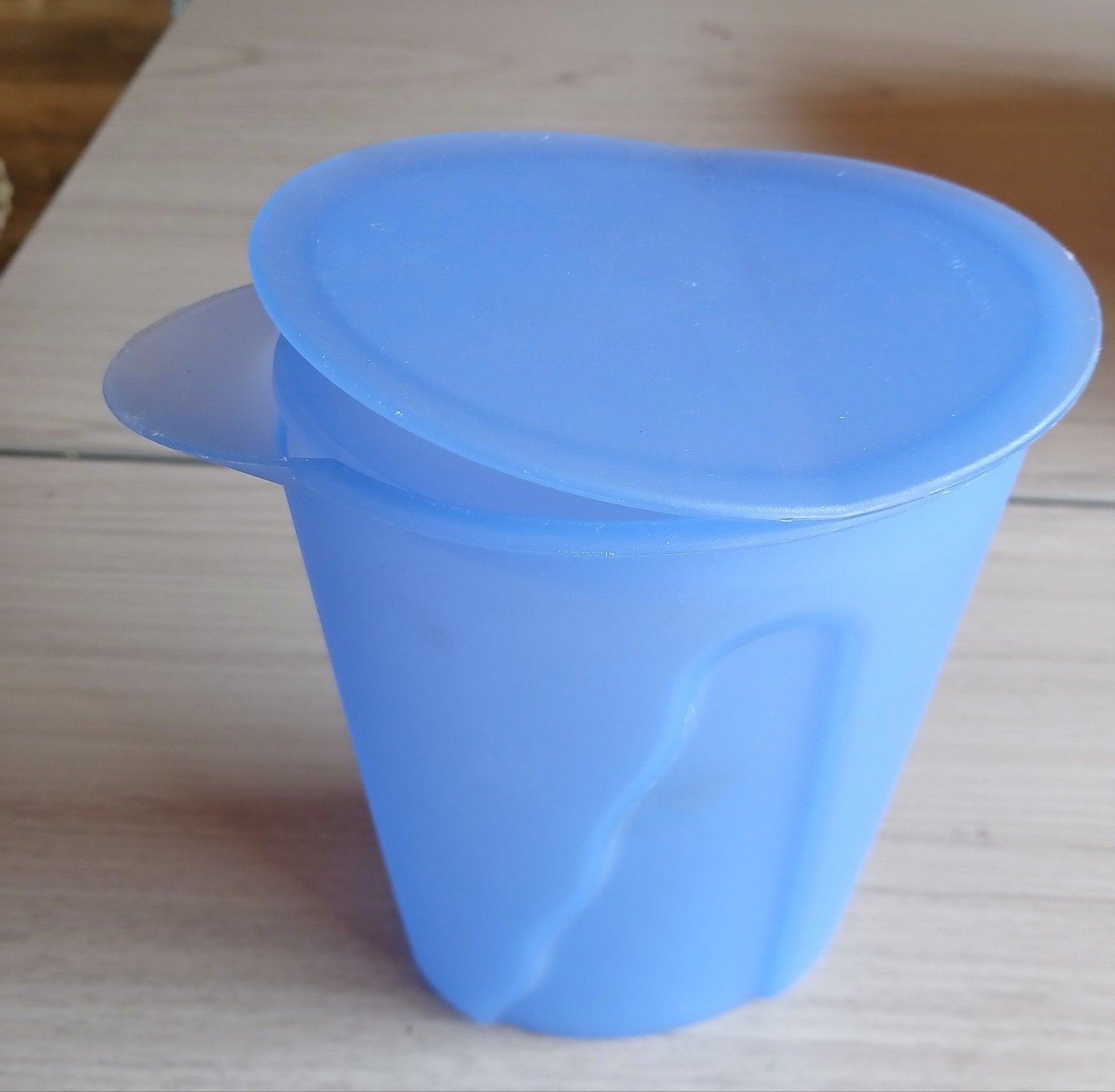 Tupperware beker/kan - Blauw, Ophalen of Verzenden, Blauw, Beker of Kan