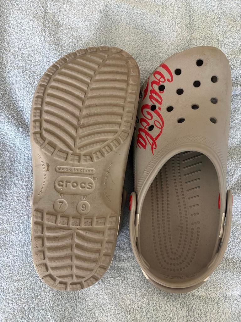 Coca-Cola Light Crocs - Maat 39/40, Slippers, Ophalen of Verzenden, Grijs, Gedragen
