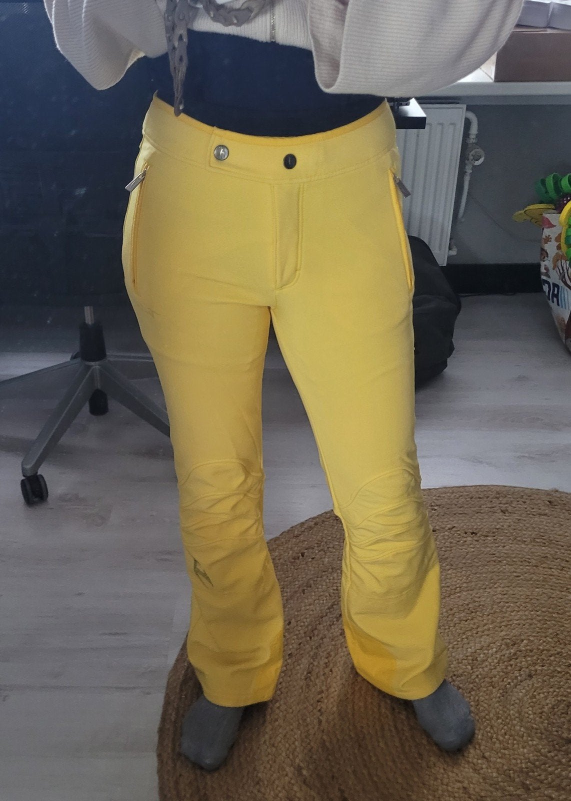 Prachtige gele skibroek van Toni Sailer, maat 38, Ophalen of Verzenden, Zo goed als nieuw, Toni Sailer, Broek