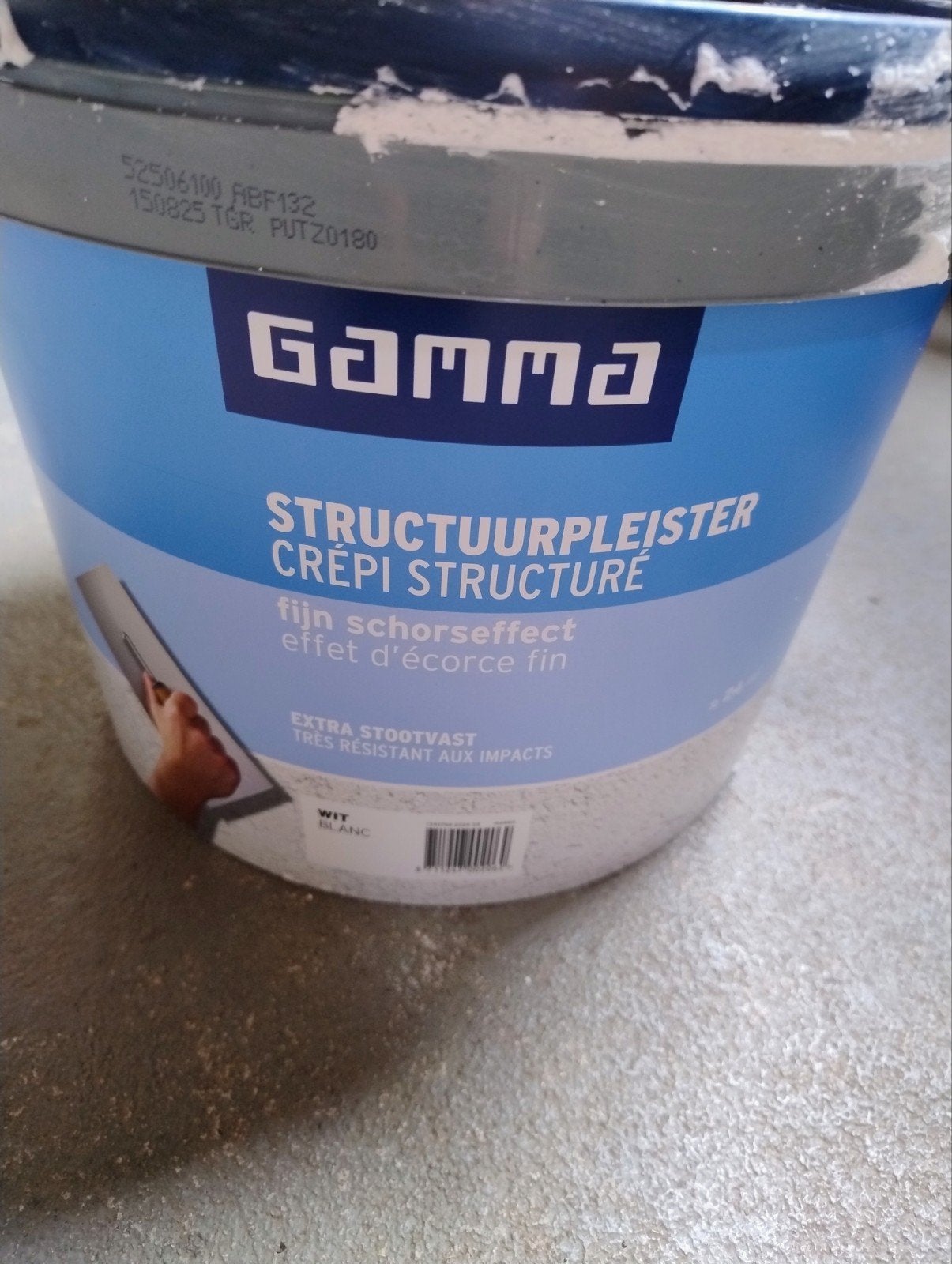 structuurpleister fijne korrel matwit, Ophalen, Nieuw, Wit
