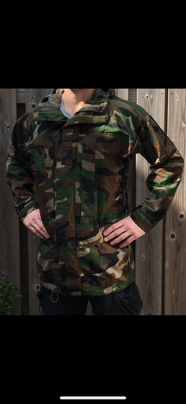 Mariniers gore-tex camouflage parka, Ophalen of Verzenden, Zo goed als nieuw, Groen