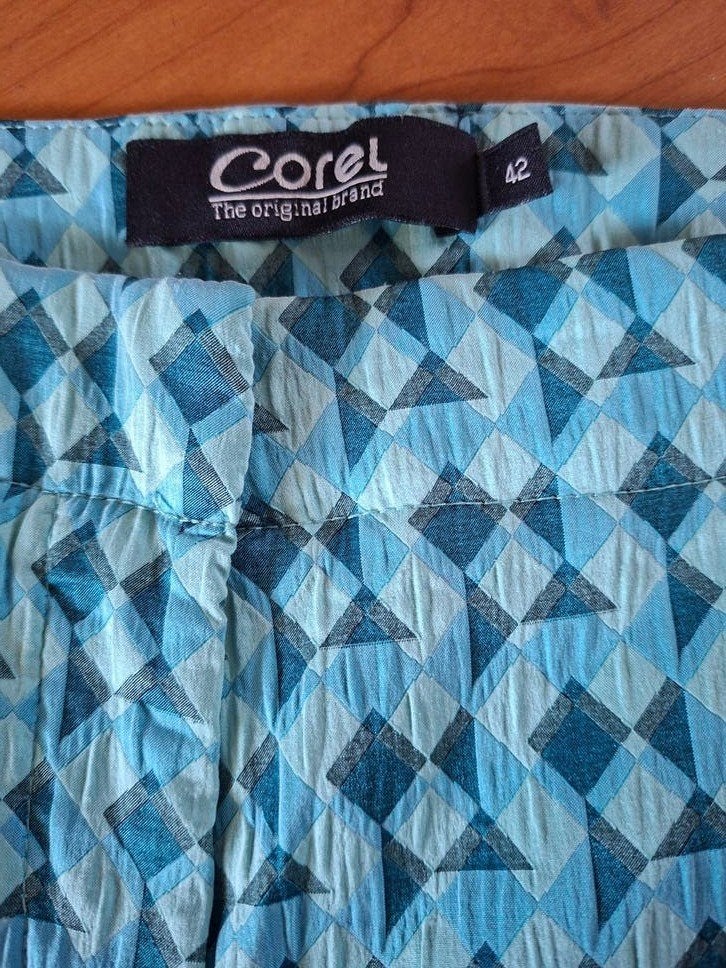 Corel zomerbroek lichtblauw/mintgroen mt 42, nieuw!, Kleding | Dames, Corel, Meerkleurig, Maat 42/44 (L), Nieuw