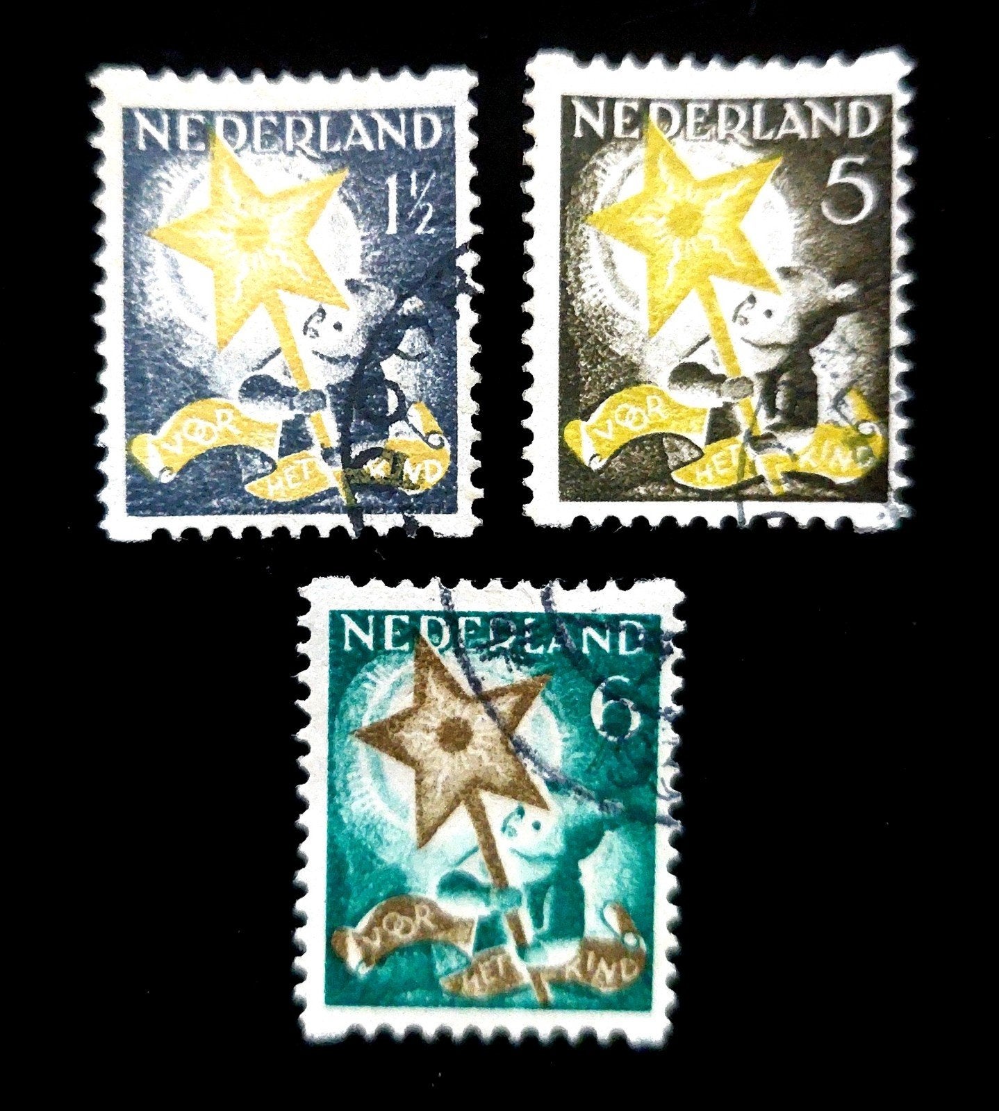 Kinderzegels 1933 gebruikt., Ophalen of Verzenden, T/m 1940, Gestempeld
