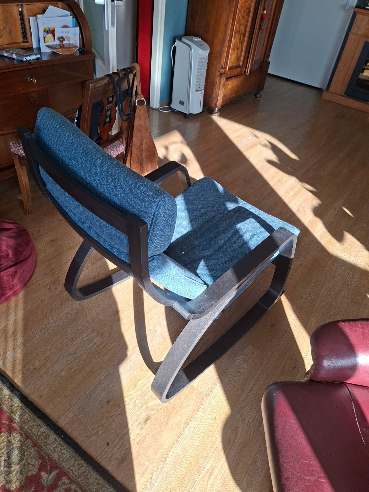 Comfortabele schommelstoel, zo goed als nieuw, Ophalen, Modern, Comfortabel, Blauw, Zo goed als nieuw