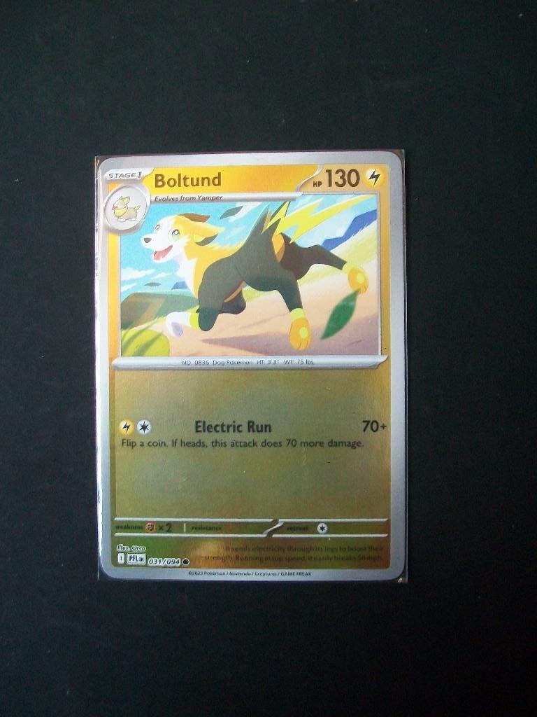 9639. Nieuwe Pokemon Kaart BOLTUND Holofoil HP 130 (031/094), Verzenden, Nieuw, Losse kaart, Foil