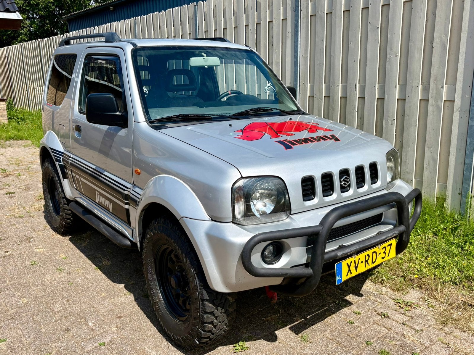 Suzuki Jimny 1.3 JX 4WD 1999 Grijs, Auto's, Suzuki, Particulier, Jimny, 4x4, Airbags, Bluetooth, Centrale vergrendeling, Dakrails