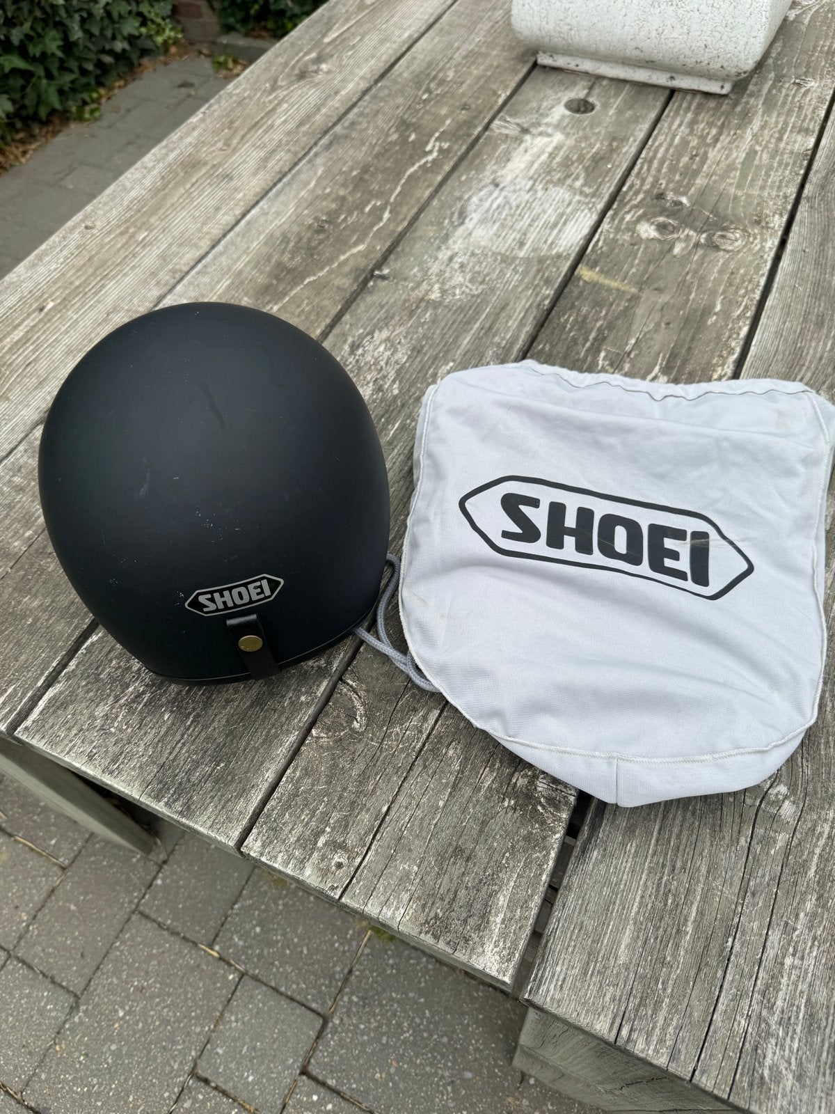 Shoei Jethelm Zwart Maat S (55-56cm) - 1kg, Motoren, Jethelm, Ophalen of Verzenden, S, Shoei