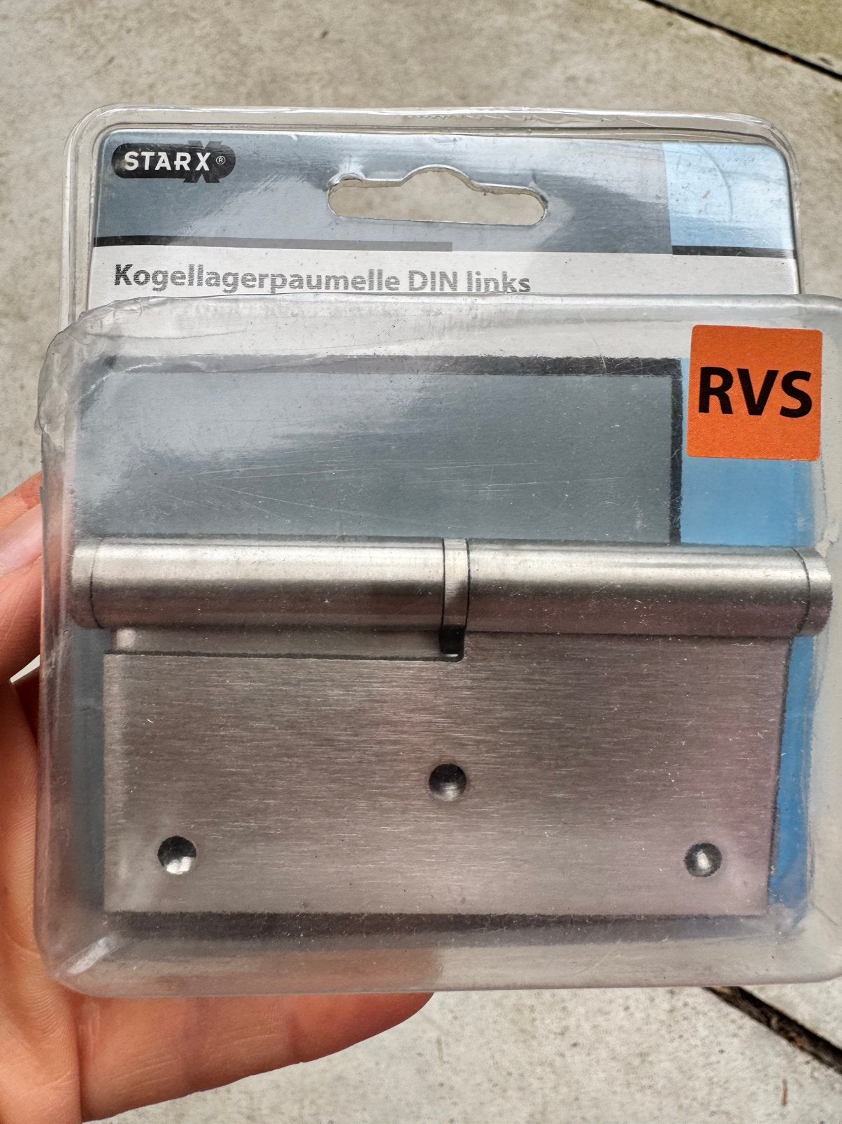 GRATIS Kogellagerpaumelle DIN links RVS 89x89mm (1 stuk), Ophalen of Verzenden, Nieuw, Rvs, Scharnier